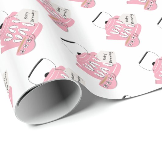 Ein Baby brütet Babydusche mit Windeln Geschenkpapier (Rolleneckpunkt)