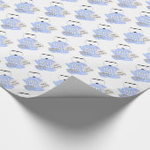 Ein Baby brütet Babydusche mit Windeln Geschenkpapier (Ecke)