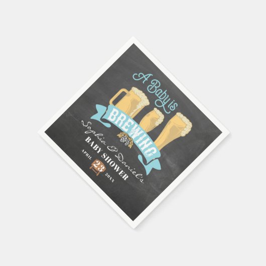 Ein Baby brütet Babydusche Napkins Serviette (Ecke)