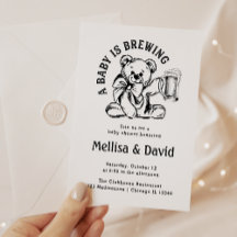 Ein Baby brütet. | Babydusche Teddy Bear Rustikal