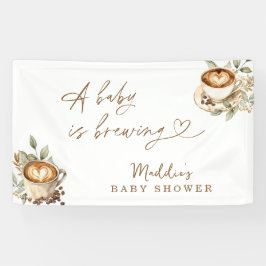 Ein Baby brütet Begrüßungsbanner | Kaffee Banner