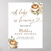 Ein Baby brütet Begrüßungszeichen | Kaffee Poster (Vorne)
