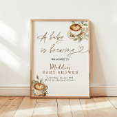 Ein Baby brütet Begrüßungszeichen | Kaffee Poster