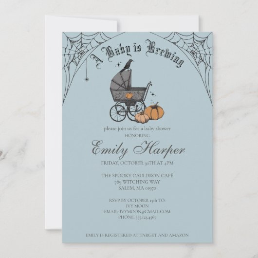 Ein Baby brütet Blue Boy Baby Dusche Einladung (Vorderseite)