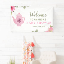 Ein Baby brütet Blume Rose Tea Baby Dusche