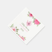 Ein Baby brütet Blume Rose Tea Baby Dusche Serviette (Ecke)