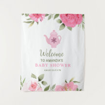 Ein Baby brütet Blume Rose Tea Baby Dusche