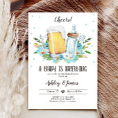 Ein Baby brütet Boy Blue Cheers Coed Baby Dusche Einladung