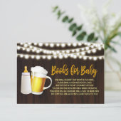 Ein Baby brütet Bücher für die Babykarte Begleitkarte (Stehend Vorderseite)