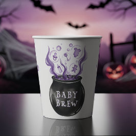 Ein Baby brütet Cauldron Halloween Baby Dusche Pappbecher