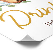 Ein Baby brütet Coffee Baby Dusche Drinks Poster (Ecke)