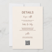 Ein Baby brütet Coffee Baby Shower QR Code Einladung (Rückseite)