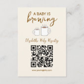 Ein Baby brütet das Baby-Duschregister Begleitkarte (Vorderseite)