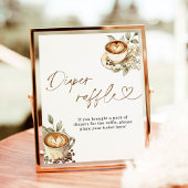 Ein Baby brütet das Windeln-Raffelzeichen | Kaffee Poster