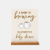 Ein Baby brütet eine Babydusche Acrylschild (Vorderseite)