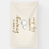 Ein Baby brütet eine Babydusche Banner (Vertikal)