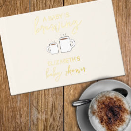 Ein Baby brütet eine Babydusche Gästebuch