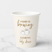 Ein Baby brütet eine Babydusche Pappbecher (Vorderseite)