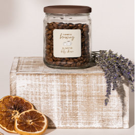 Ein Baby brütet eine Babydusche Quadratischer Aufkleber