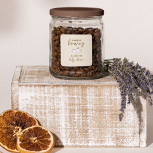 Ein Baby brütet eine Babydusche Quadratischer Aufkleber