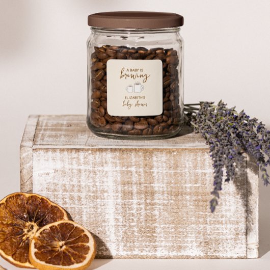 Ein Baby brütet eine Babydusche Quadratischer Aufkleber