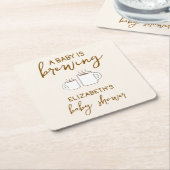 Ein Baby brütet eine Babydusche Rechteckiger Pappuntersetzer (angewinkelt)