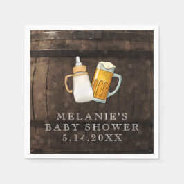 Ein Baby brütet eine Babydusche Serviette