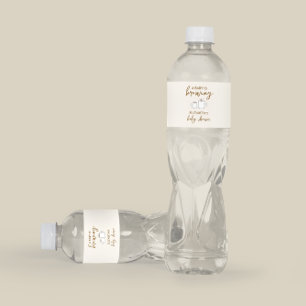 Ein Baby brütet eine Babydusche Wasserflaschenetikett