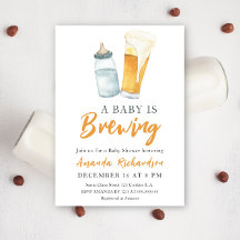 Ein Baby brütet eine Bierbrauendusche