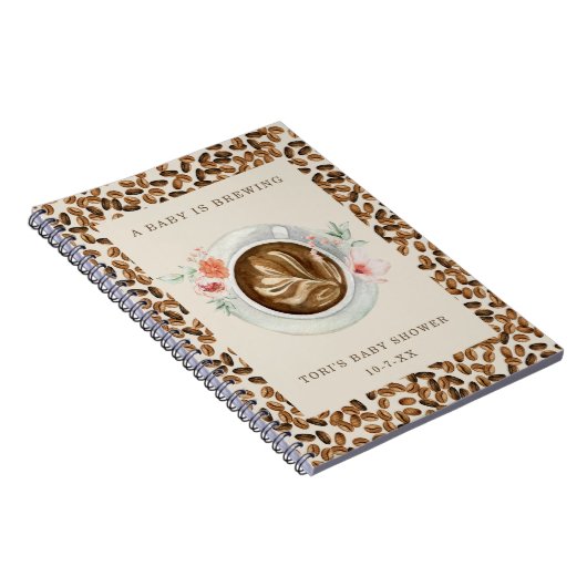 Ein Baby brütet eine Blumencoffee-Babydusche Notizblock (Rechte Seite)