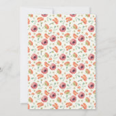 Ein Baby brütet eine Blumenkissendusche Einladung (Rückseite)