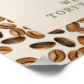 Ein Baby brütet eine Eiskaffee Babydusche. Empfang Poster (Ecke)