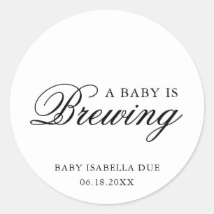 Ein Baby brütet eine elegante kalligraphische Baby Runder Aufkleber
