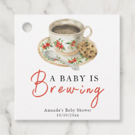 Ein Baby brütet eine Kaffee-Cup-Babydusche Geschenkanhänger