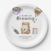 Ein Baby brütet eine Kaffee-Cup-Babydusche Pappteller (Vorderseite)