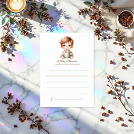 Ein Baby brütet eine kaffee-gemachte Babydusche Hinweiskarte