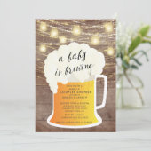 Ein Baby brütet eine neutrale Babydusche und lädt Einladung (Stehend Vorderseite)