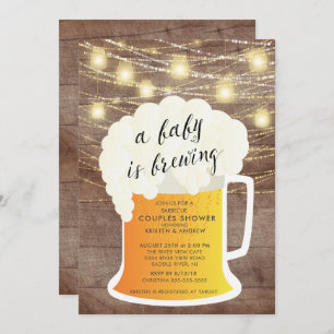 Ein Baby brütet eine neutrale Babydusche und lädt  Einladung