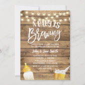 Ein Baby brütet eine rustikale Bierbrauendusche Einladung (Vorderseite)