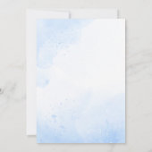 Ein Baby brütet einen blauen Halloween-Baby-Duschj Einladung (Rückseite)