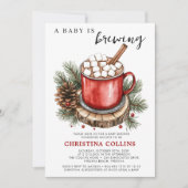 Ein Baby brütet einfache Babydusche und lädt ein Einladung (Vorderseite)