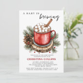 Ein Baby brütet einfache Babydusche und lädt ein Einladung (Stehend Vorderseite)