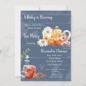 Ein Baby brütet Einladung Tee Party Babydusche (Vorderseite)