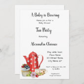 Ein Baby brütet Einladung Tee Party Babydusche (Vorne/Hinten)