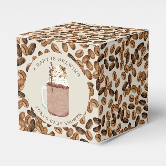 Ein Baby brütet Eiskaffee Bohnen Babydusche Geschenkschachtel (Vorderseite)