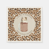 Ein Baby brütet Eiskaffee Bohnen Babydusche Serviette (Vorderseite)