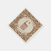 Ein Baby brütet Eiskaffee Bohnen Babydusche Serviette (Ecke)