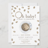 Ein Baby brütet gerade die Babybohnen Babydusche Einladung (Vorderseite)