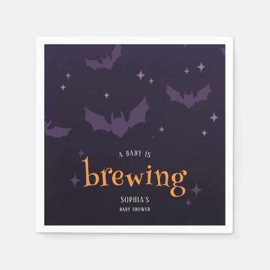 Ein Baby brütet gerade eine Halloween-Kinderdusche Serviette (Vorderseite)