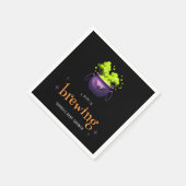 Ein Baby brütet gerade eine Halloween-Kinderdusche Serviette (Ecke)